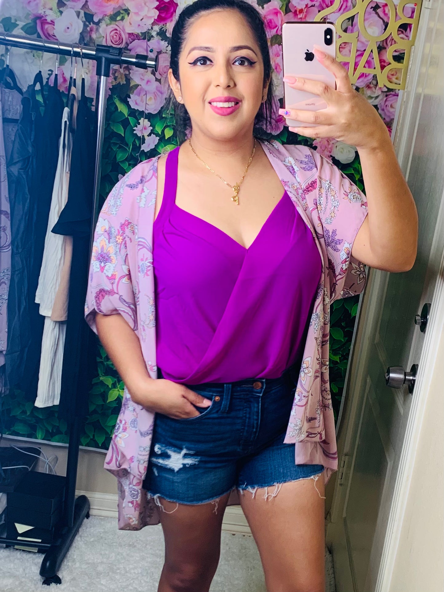 Bright purple top