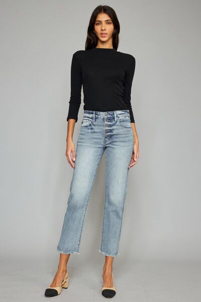 Cropped Straight Jeans