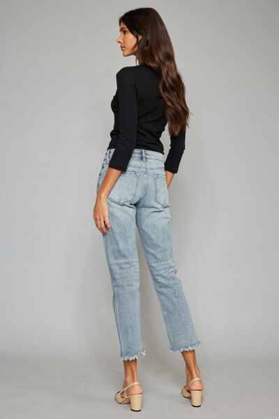 Cropped Straight Jeans