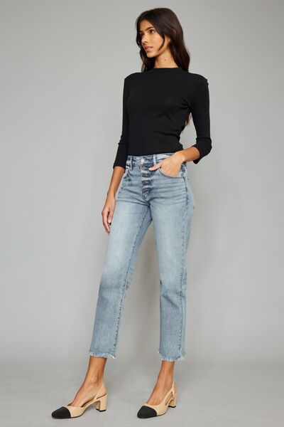 Cropped Straight Jeans