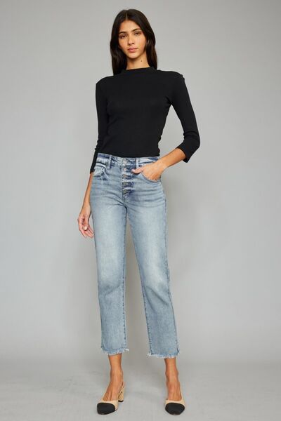 Cropped Straight Jeans