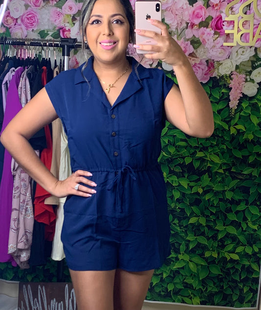 Navy Romper