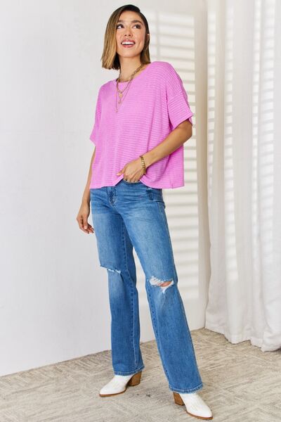 Mauve Short Sleeve Top