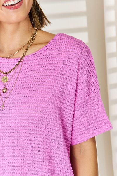 Mauve Short Sleeve Top