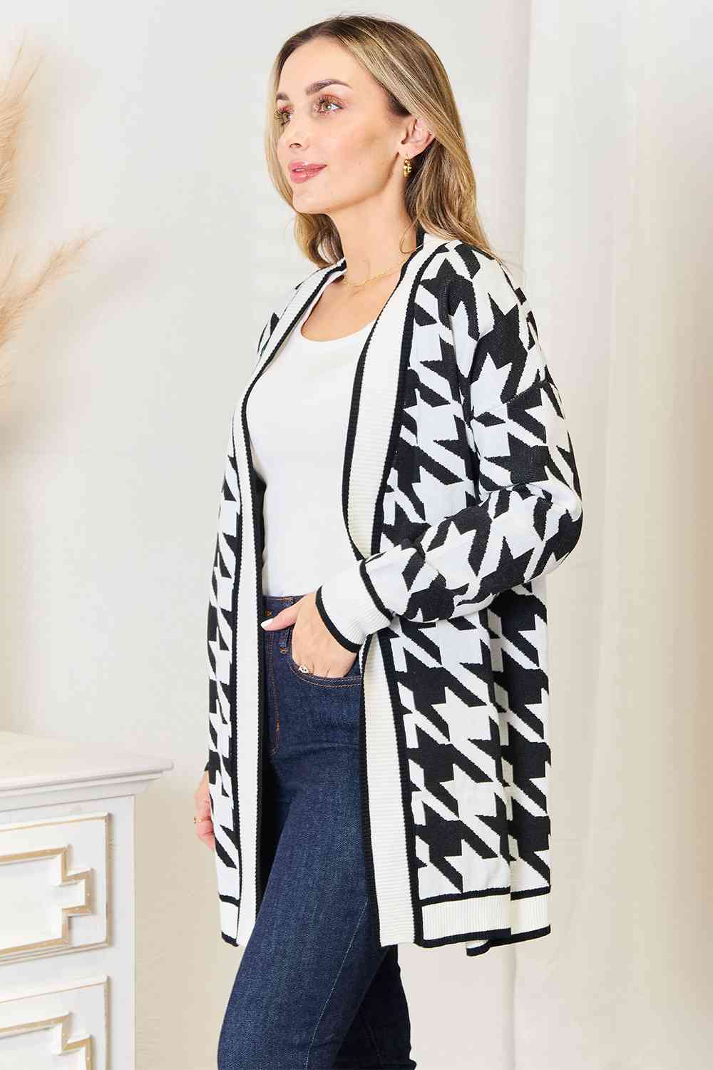 Houndstooth Cardi