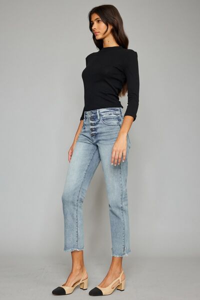 Cropped Straight Jeans