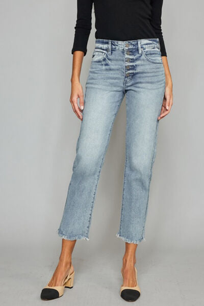 Cropped Straight Jeans