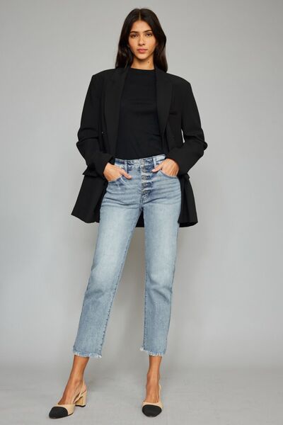 Cropped Straight Jeans